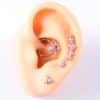 Opal Stud Set Of 4 Purple O Bao Nose Ring Ear Bone Stud