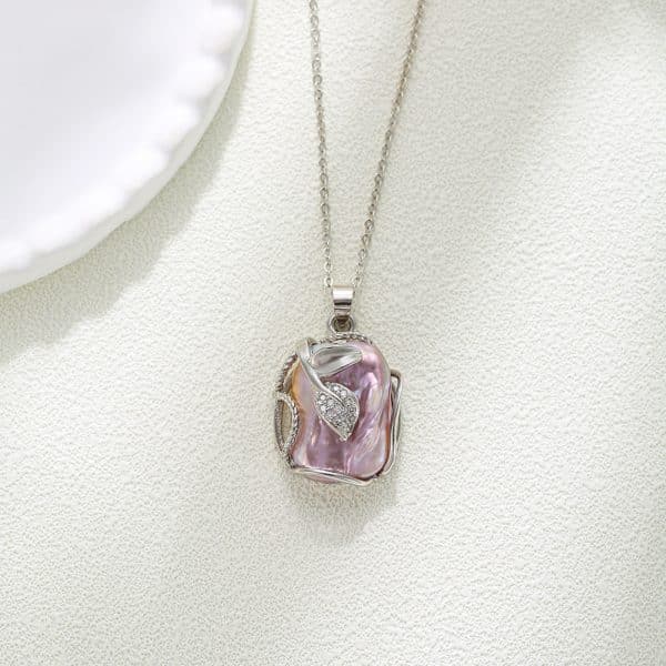 Baroque Pendant Freshwater Pearl Necklace Clavicle Chain
