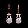 , Europe and America new jewelry, crystal earrings, jewelry set, Korean version of the bride necklace, gold-plated butterfly pendant