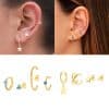 Women's Snake Shape Spiral Hoop Earrings Set