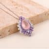 Women's All-match Natural Amethyst Pendant Necklace