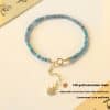 Women's Natural Blue Apatite Crystal Bracelet
