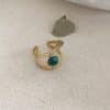 Titanium Steel Not Easy To Fade Natural Stone Graceful Personality Niche Open Ring