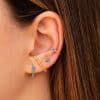 Women's Snake Shape Spiral Hoop Earrings Set