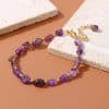 Accompanying Stone Beads Bracelet Women's Irregular Stone Lobster Buckle