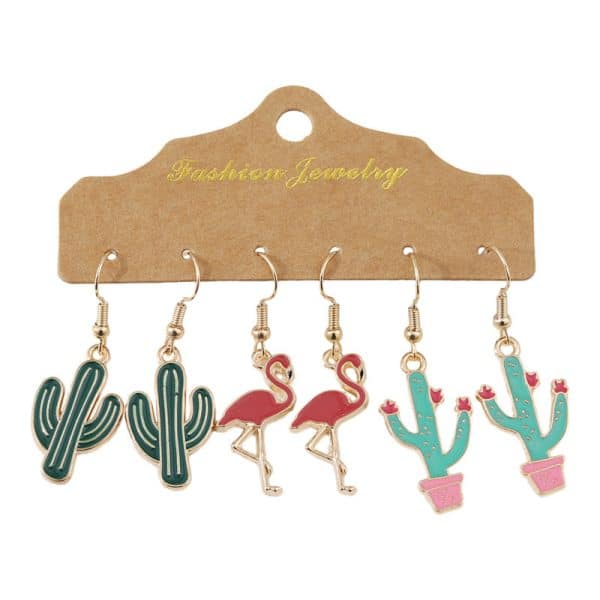 Cute Pattern Pendant And Earrings Set Small And Personalized