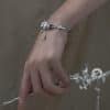 Butterfly Tassel Bracelet New Chinese Style White Agate High Sense