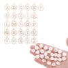 12 Colors Round Drop Oil English Letter Alloy Pendant DIY Ornament Accessories