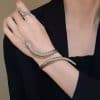 2-piece Set Exaggerated Twisted Winding Simulated Snakes Opening Ring Bracelet