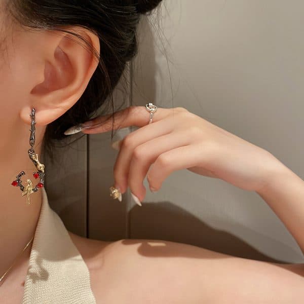 Water Drop Bow Earrings Fashion Earrings