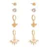 The tide is contracted cool cool breeze small ear nail set combination, temperament South Korea net red retro ear ornaments