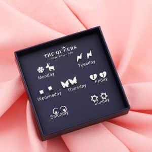 New 925 Silver Needle Earrings Gift Box Fashion Xingyue Combination Set