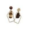 925 Silver Needle Irregular Oil Drop Earrings Simple