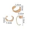 Metal Type C Ear Bone Clip No Ear Hole Ear Hang Female Temperament Hip-hop Minority Cool Wind Earring Set Decoration
