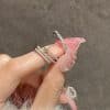Full Rhinestone Zircon Line Special-interest Design Ring