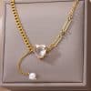 Ins Style Simple Heart-shaped Zircon Pendant Necklace