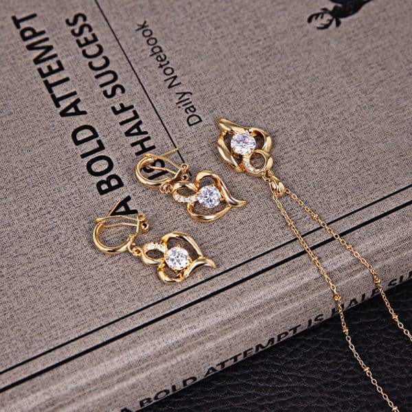 Diamond-studded Jewelry Set Boutique Gift 2-piece Set