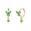 S925 Silver Needle Set Zircon Butterfly Earrings