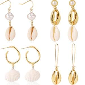 Natural Shell Long Conch Set