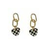 Checkerboard Earrings Personalized Oil Drop Women