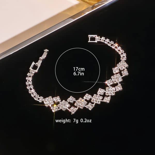 Tian Zi Rhinestone Bracelet Ring Formal Dress Accessories Women