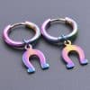 Colorful Steel Titanium Tassel Drop Earrings