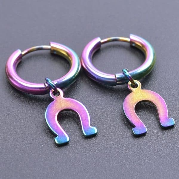 Colorful Steel Titanium Tassel Drop Earrings