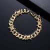 Cuban Link Chain Men Punk Knotted Bracelet Necklace