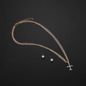 Creative Jewelry Set Cross Alloy