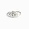 S925 Sterling Silver Flowers Epoxy Oil Zircon Ring For Women