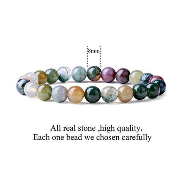 8mm Natural Agate Bracelet String Beads