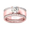Couple Couple Rings Simple Zircon Three-piece Set