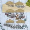 6-piece Set Tassel Bohemian Ethnic Style Hollow Stud Earrings