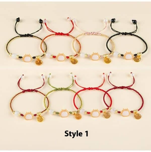 Xiao Hong Rope Bracelet Girls' High-grade Lucky Beads