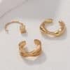 Metal Type C Ear Bone Clip No Ear Hole Ear Hang Female Temperament Hip-hop Minority Cool Wind Earring Set Decoration