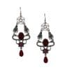 Women's Fashion Double Snake Water Drop Pentagram Earrings