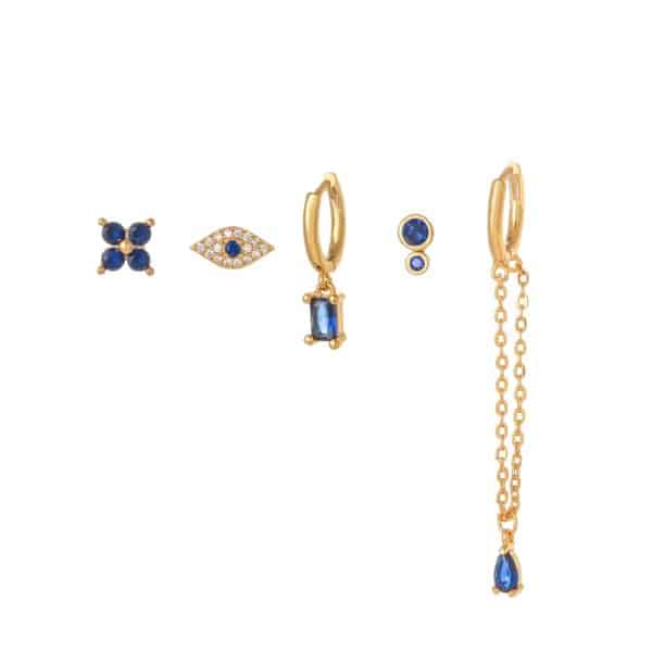 Ladies Fashion Molan Zircon Earrings Set