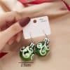 Christmas Color Oil Drop Christmas Tree Earrings