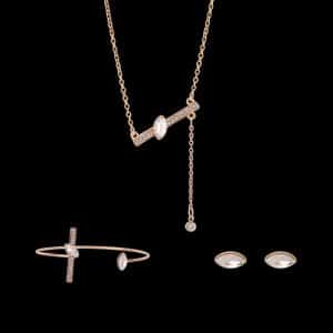 Art Series Jewelry Necklace Earrings Bracelet Set
