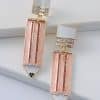Colored Alloy Drop Oil Pencil Earrings