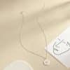 Women's Beating Pattern Shape Middle Inlaid Love Pendant Necklace