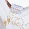 Exaggerated Set Earrings, Simple Love Geometry