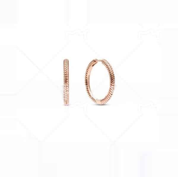 White Copper Silver Plated Bracelet String Beads Rose Gold Gold Circle Ear Studs