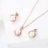 Creative Two-piece Alloy Pearl Jewelry Set Simple And