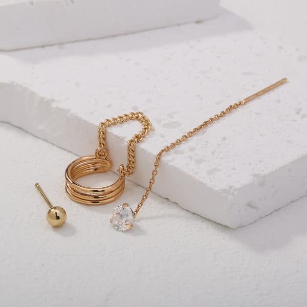 Fashion Accessories, Simple And Compact Earrings, Ear Design Sense Ear Bone Clip Set Earrings