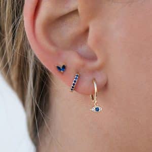 Lady Temperament Trendy Earrings Buckle Stud 3-piece Set