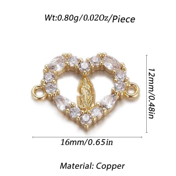 Angel Mermaid Love Heart Character Zircon Pendant Diy Bracelet Necklace