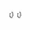 925 Silver Needle Square Drop Crystal Earrings