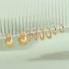 Fashion Ornament Metal Beanie Glass Earrings Set