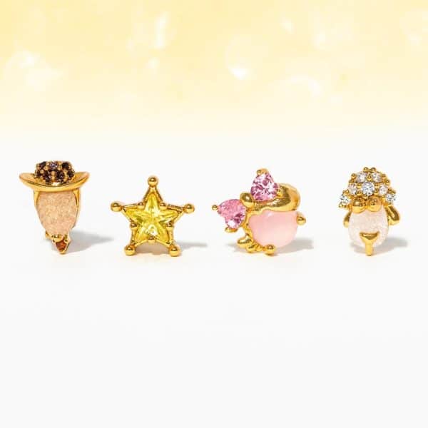 Women's Fashion Color Zircon Earring Set
